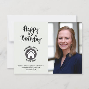 Carte Postale Joyeux anniversaire Contact Info Photo Immobilier