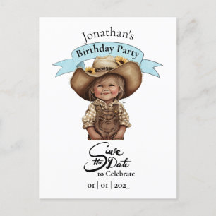 Carte postale Joyeux Anniversaire Cow-boy