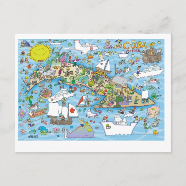 Carte Postale Joyeux anniversaire cubain (Devant)