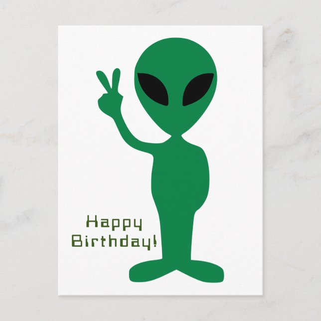 Carte Postale Joyeux Anniversaire d'Alien Pacifique (Devant)
