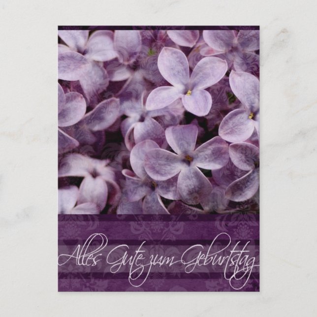 Carte Postale Joyeux anniversaire de German Lilac Blossoms (Devant)