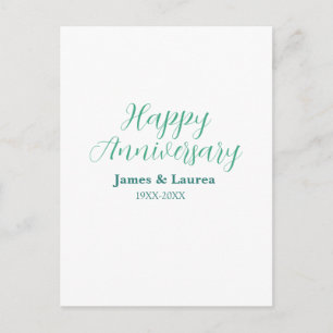 Carte Postale Joyeux anniversaire de mariage nom date année simp
