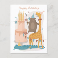 Joyeux anniversaire. De mignons animaux. Funny our