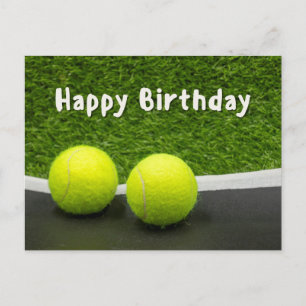 Carte Postale Joyeux anniversaire de tennis 