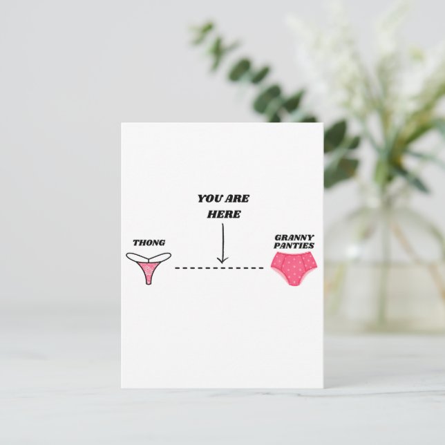 Carte Postale Joyeux Anniversaire Drôle pour Elle Drôle Femme An (Debout devant)