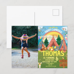 Carte Postale Joyeux anniversaire enfants modernes mignons