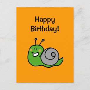 Carte Postale Joyeux anniversaire ! (escargot)