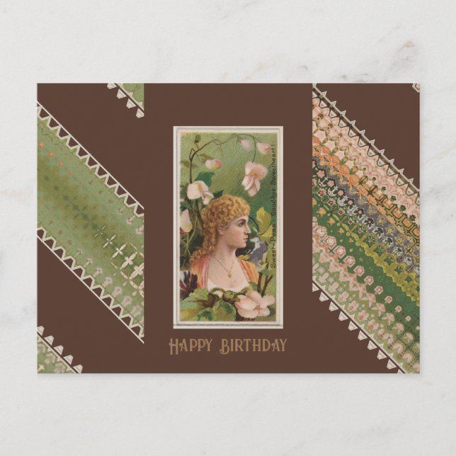 Carte Postale Joyeux Anniversaire Floral Beauties 50 (Devant)