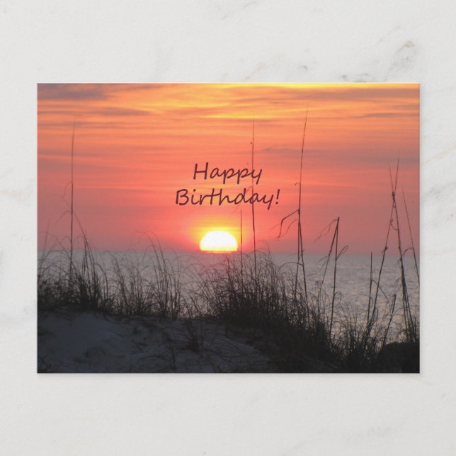Carte Postale Joyeux anniversaire Floride Orange Sunset (Devant)