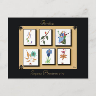 Carte postale Joyeux Anniversaire Florilège Postkarte