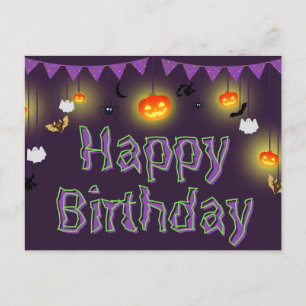 Carte Postale Joyeux anniversaire Halloween