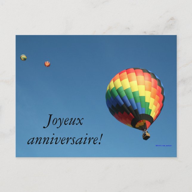 Carte Postale Joyeux anniversaire international ! Langue de Pers (Devant)