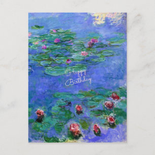 Carte Postale Joyeux anniversaire : Les nénuphars de Monet