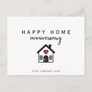 Carte Postale Joyeux Anniversaire Maison Maison Cœur Immobilier