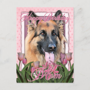 Carte Postale Joyeux Anniversaire Maman - Berger Allemand - Chan