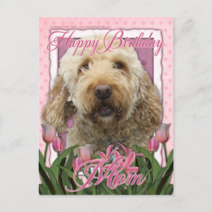 Carte Postale Joyeux anniversaire maman - Goldendoodle