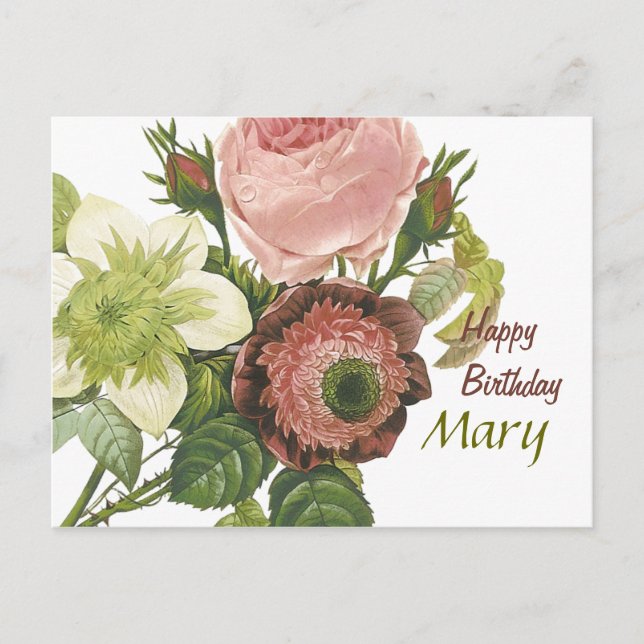 Carte Postale Joyeux anniversaire Mary CC0129 (Devant)