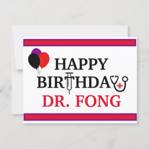 Carte Postale Joyeux Anniversaire - Médecin Soins de Santé Voitu