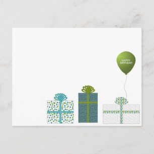 Carte Postale Joyeux anniversaire minimaliste moderne