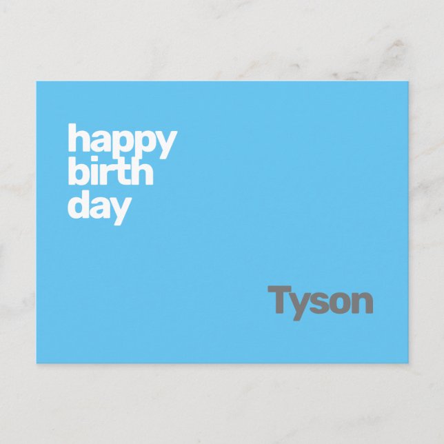 Carte Postale Joyeux Anniversaire minimaliste simple moderne  (Devant)