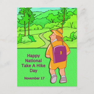 Carte Postale Joyeux Anniversaire national A Hike Day novembre 1