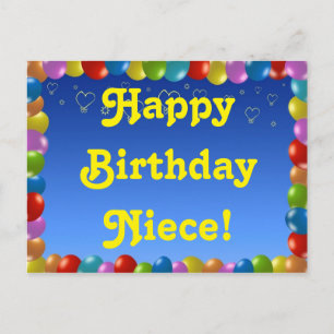Carte postale Joyeux anniversaire nièce