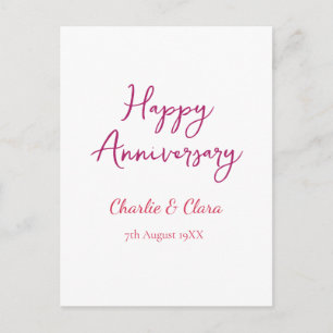 Carte Postale Joyeux anniversaire nom rose gras nom date si