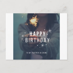 Carte Postale Joyeux anniversaire - partenaire criminel - Soeur