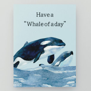 Carte Postale Joyeux anniversaire, passe une journée de baleine 