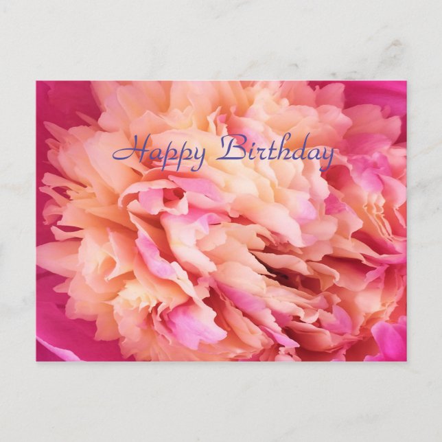 Carte Postale Joyeux anniversaire Peony (Devant)