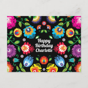 Carte Postale 🎁 Joyeux anniversaire personnalisable folklore ho