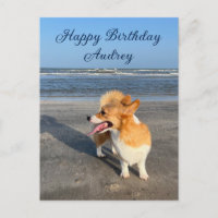 Joyeux Anniversaire Personnalisé avec un Corgi de 