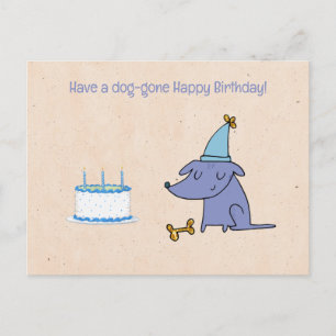 Carte Postale Joyeux Anniversaire Personnalisé Chien Fou
