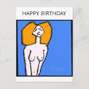 Carte Postale Joyeux Anniversaire Personnalisé Signes Zodiac Vir