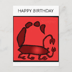 Carte Postale Joyeux Anniversaire Personnalisé Zodiac Scorpio Ca