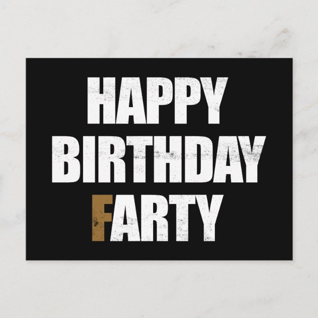 Carte Postale Joyeux anniversaire petaradeur, blague de voeux in (Devant)