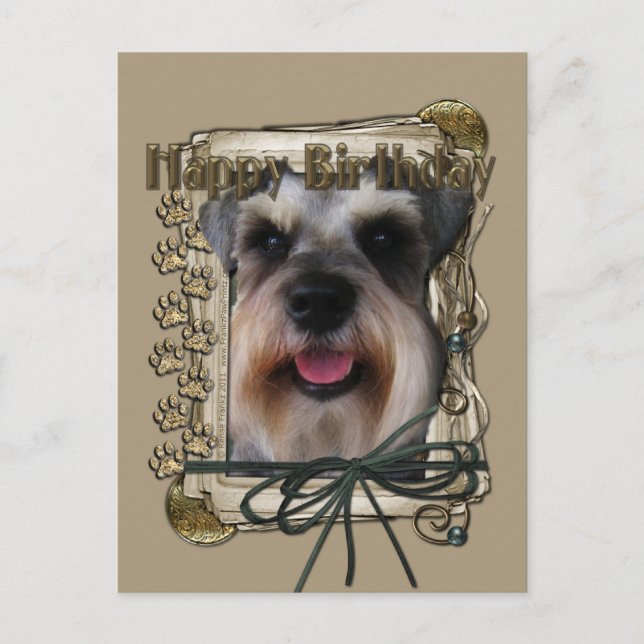 Carte Postale Joyeux Anniversaire - Pierres de pierre - Schnauze (Devant)