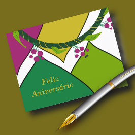 Carte Postale Joyeux Anniversaire Portugais
