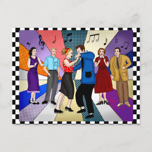 Carte Postale Joyeux anniversaire   Retro Nostalgic années 1950