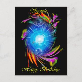 Carte Postale Joyeux Anniversaire Scorpion