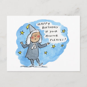 Carte Postale Joyeux anniversaire si votre honneur le permet