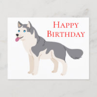 Joyeux Anniversaire Sibérien Husky Chien chiot