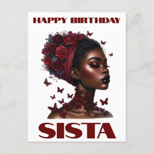 Carte Postale Joyeux anniversaire Sista Black Girl Magic Melanin