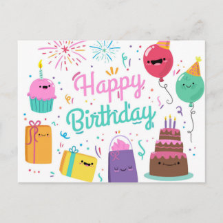 Carte Postale Joyeux Anniversaire Sourire
