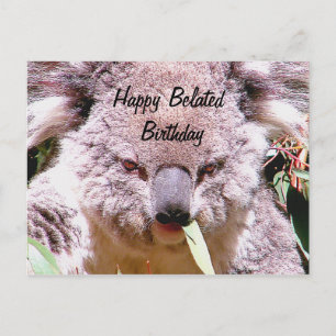 Carte Postale Joyeux anniversaire tardif_