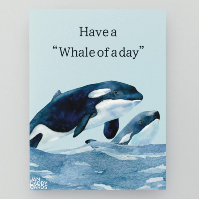 Carte Postale Joyeux anniversaire, une journée de baleine  (Créateur téléchargé)