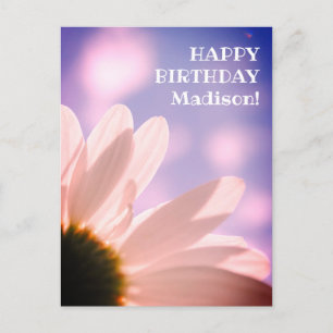 Carte Postale Joyeux Anniversaire Vœux Fleur de Marguerite Photo