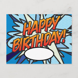 Carte Postale Joyeux Anniversaire Votre Message Discours Bubble 