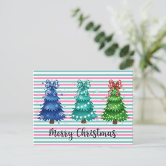 Carte Postale Joyeux Arbre de Noël Message