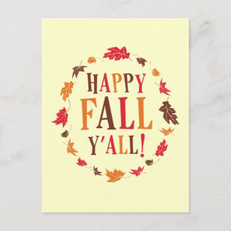 Carte Postale Joyeux automne Y'all
